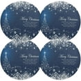 thumbnail image 2 of GZHJMY Blue Christmas Snowflake Round Placemats Set of 4, Non-Slip PVC Table Mats Washable Heat Resistant Place Mats for Kitchen Dining Table Christmas Home Decor, 15.4 Inch Table Mat, 2 of 7