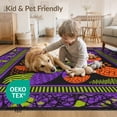 thumbnail image 4 of ODIKA 8'x10' Washable Area Rug Durable, Non-Slip Vibrant Multicolor Abstract Design Dynamic Geometric with Bold Borders for Living Room, Under Sectional, Family, 4 of 7