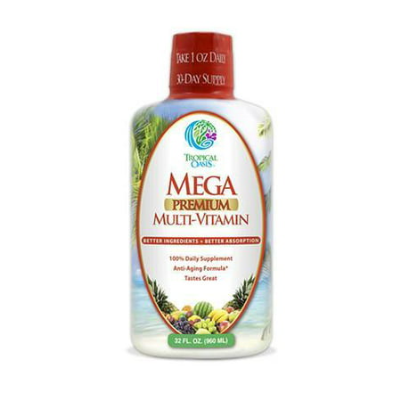 Mega Premium Liquid Multi-Vitamin and Mineral Supplement, 32 Oz, 32 (Best Liquid Multivitamin Mineral Supplement)