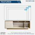 thumbnail image 6 of Techni Mobili Contemporary TV Stand for TV’s up to 70” with Patterned Storage Cabinet and Open Shelving, Oak RTA-945TV-OAK, 6 of 13