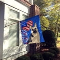 thumbnail image 2 of Black and Silver German Shepherd USA American Flag Canvas House Size, 2 of 5