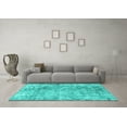 thumbnail image 3 of Ahgly Company Indoor Square Persian Turquoise Blue Traditional Area Rugs, 3' Square, 3 of 4