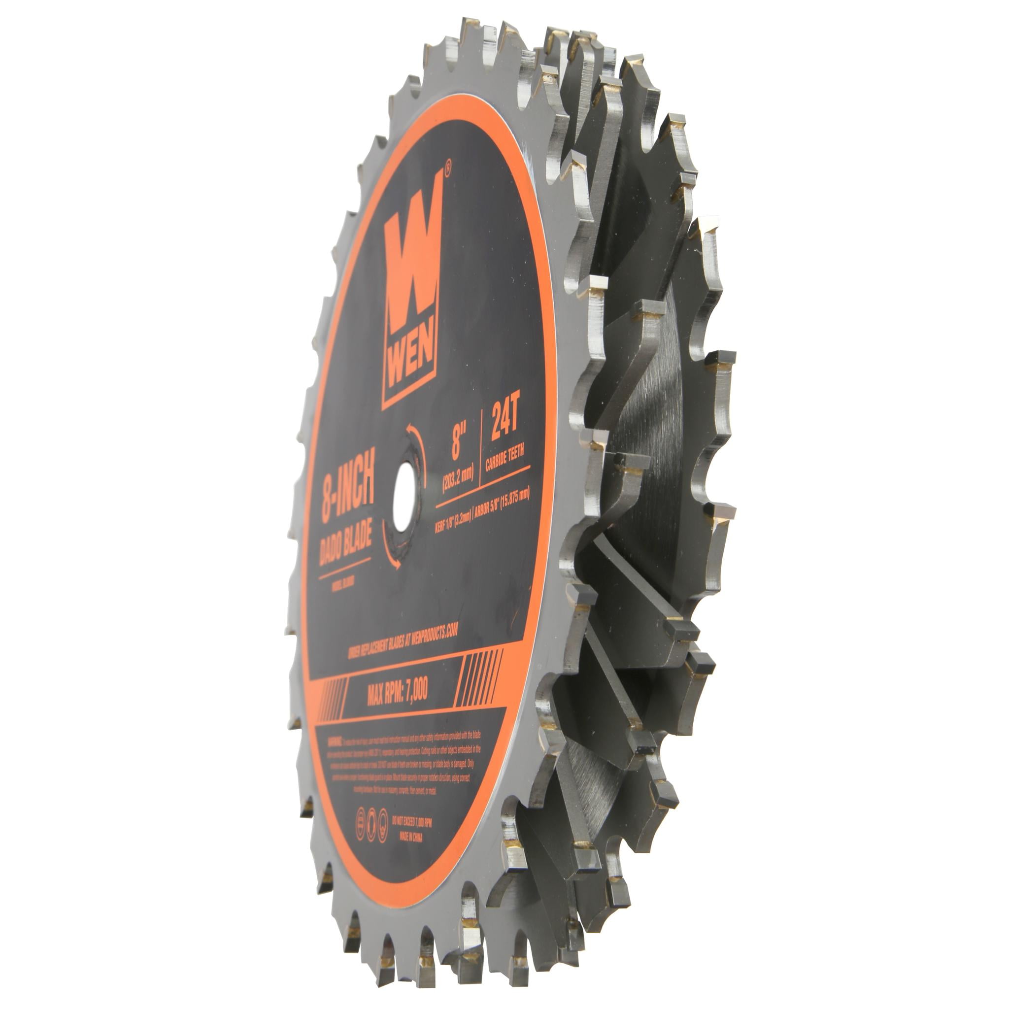 Free Shipping WEN 8 Inch 24 Tooth Carbide Tipped Stacked Dado Blade Set for 10 Inch Table Saws Walmart