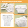 thumbnail image 3 of Homoyoyo 5-Pack Baby Cotton Nappies Reusable Soft Breathable Diapers Prevent Irritation for Sleep Use White, 3 of 8
