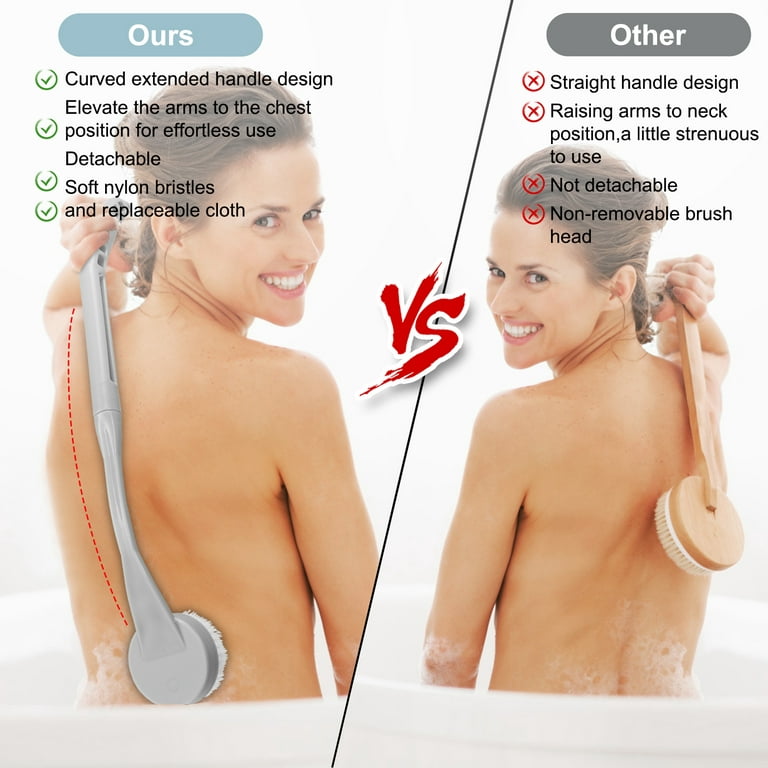 Long Handle Bath Brush for Shower - 20 inch - Back Brush, Shower