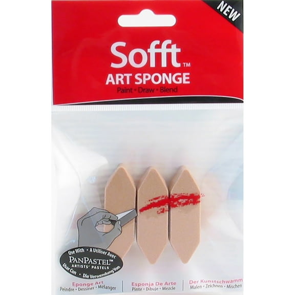 Colorfin Sofft Tools, Art Sponges, Point Sponge Bar 3/Pkg.