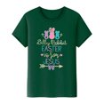 thumbnail image 4 of Mujeres Manga Corta de Verano Tops Pascua Impresa Cuello Redondo, Blusa de Moda Casual para la Primavera, 4 of 5