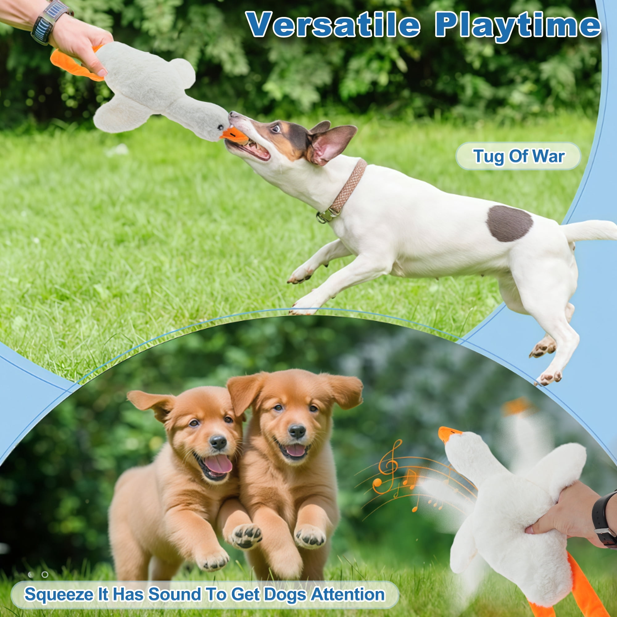 Unique Bargains Dog Toys for Aggressive Chewers Goose Chew Toy White