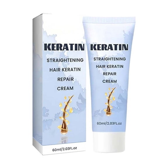 TUITOONM Keratin Hair Straightening Cream Repair & Smooth Damaged Hair, Heat-Free Straightener with Protein & Aloe Vera, Frizz Control for All Hair Types
