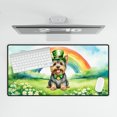 thumbnail image 4 of Happy St. Patrick’s Day Yorkshire Terrier with Green Hat Shamrocks Rainbow Desk Mat Full Keyboard Mouse Pad Yorkie Dog Lover Gifts Large Mousepad - 03007, 4 of 5