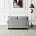 thumbnail image 6 of Modern Grey Linen Loveseat with 59.45"L x 31.89"W x 34.5"H for Living Room, 6 of 7