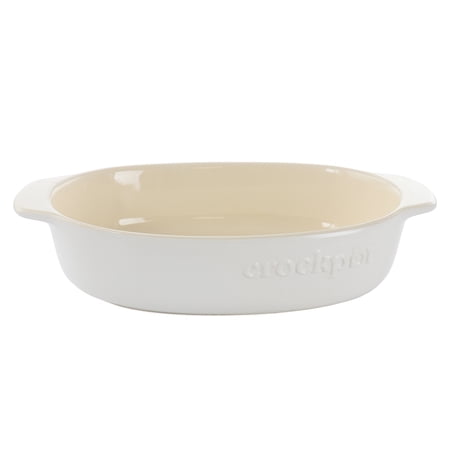Crock-Pot 2.5 Quart Oval Stoneware Casserole in White