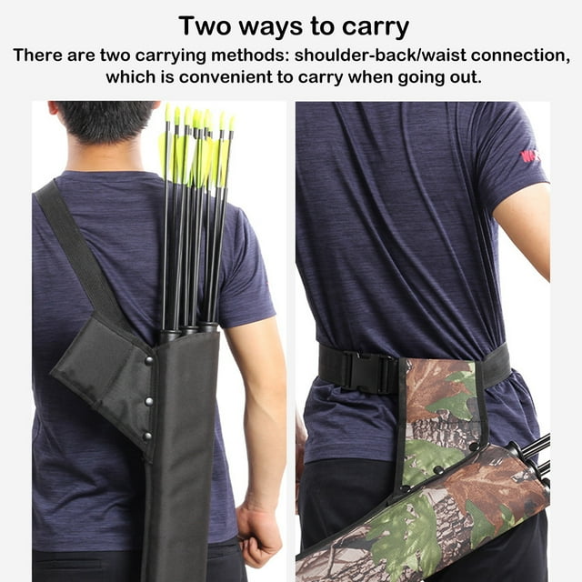 LJNYFDC Support Durable Oxford Quiver Réglable pour Tir à l'Arc Design Trois Tubes Accessoires de Sport
