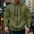 thumbnail image 1 of MHFRRA Sudadera con Capucha y Cremallera, Chaqueta con Cremallera Completa, Sudadera Ligera y Suave para Uso Deportivo Informal Al Aire Libre, Ajuste Cómodo Verde, 1 of 4