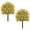 yellow, variant on Studyset Artificial Violet Topiary Ball Trees with Ground Spike, 1.97FT Artificial Cypress Topiary Tree UV Resistant Artificial Shrubs with Stake, Fake Evergreen Boxwood Eucalyptus Plant Brush