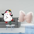 thumbnail image 2 of Reloj de pared,Reloj de pared silencioso y decorativo que no hace tictac,Cojín con lazo bonito,Almohada con forma de lazo,bonito cojín decorativo con lazo,Funda de almohada con lazo suave y, 2 of 8