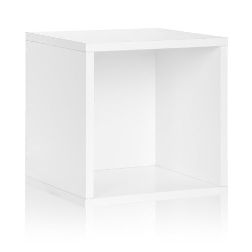 Way Basics Eco Stackable Large Storage Cube and Cubby Organizer, White