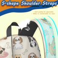 thumbnail image 5 of Dog and Pool Float Beige Pattern 17" School Backpacks for Teens,Waterproof Oxford Fabric,S-Shape Padded Straps for School,Travel,Hiking,Camping, 5 of 6