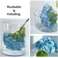 thumbnail image 3 of Nvzi 3 Pcs 21in Artificial Hydrangea Flower Large Natural Lifelike Real Touch Hydrangea Flower(Dark green), 3 of 5