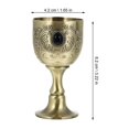 thumbnail image 3 of Copa de vino vintage, copa de metal de alta calidad, mini copa, cáliz de vino tinto para fiesta, 3 of 3