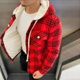thumbnail image 5 of Vedolay Men Jackets for Winter Oversized Button Down Shirt Fall Outfits Fashion Trendy Coat Red,3XL, 5 of 5