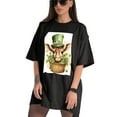thumbnail image 3 of Plus Size Shirt for Women Black Tops for Women Short Sleeves Shirt for Women ST Patrick T Shirt Crewneck Shirt for Women XL, 3 of 5