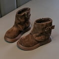 thumbnail image 5 of Eltusu Girls Winter Boots, No Slip Warm Breathable Fashion Kids Shoes Brown Size 12(Little Kids), 5 of 7