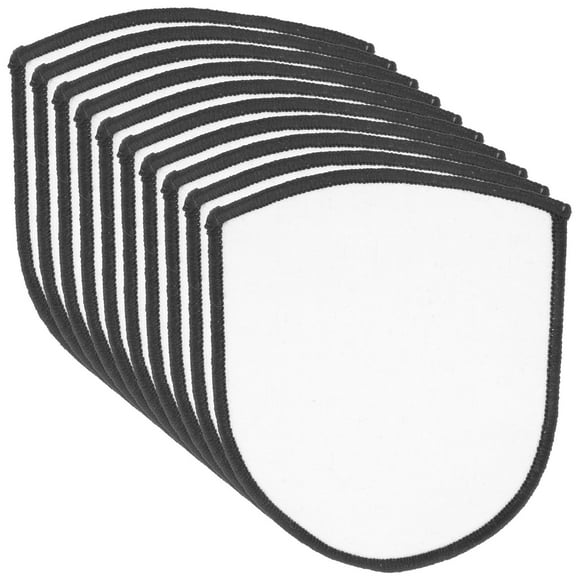 OFFIGAM 10 Pcs Blank Sublimation Iron-On Patches for Clothes Decoration, Heat Transfer Fabric Labels
