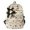 White, variant on HJYCHN Bookbag for Girls Ruffled Quilted Bow Ribbon Backpack Back to School Supplies for Kids Boys Backpack Black