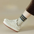 thumbnail image 5 of YooGuoGuo Preppy Wool Socks for Women Vintage Striped Ankle Fuzzy Socks Thick Ribbed Knit Winter Socks Japanese Fairycore Socks, 5 of 7