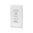 thumbnail image 2 of Leviton Gfwt1-W Réceptacle Duplex Résistant aux Intempéries avec Led Nema Blanc 5-15R 125 Volts 15 Ampères, 2 of 5