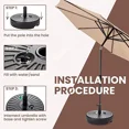 thumbnail image 2 of JUSTLET 7.5' Outdoor Market Patio Umbrella W/ Push Button Tilt And Crank, Light Blue, 2 of 6