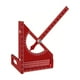 thumbnail image 2 of Regla de medición multiángulo, escuadra de carpintero, transportador cuadrado, portátil, de aluminio Rojo, 2 of 9