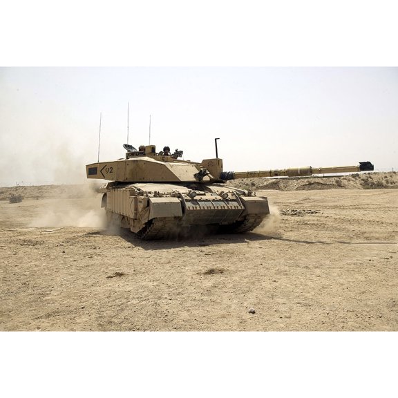 24x36 gallery poster, A Challenger 2 tank on patrol outside Basra in June 2004