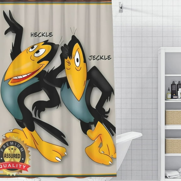 The Heckle and Jeckle Show-theme Bathroom Shower Curtain Home Decor,Bath Curtains Durable Waterproof Bath Curtain , Adluts Girls Boys Bathroom Decor House Gifts 52x71inch（130cmX180cm）