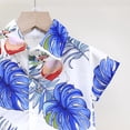 thumbnail image 7 of Karoyedx Boys' Clothing Sets Boys Shirt Shorts Sets Toddler Summer Outfits Hawaiian Beach Vacation Clothes Blue Size,3-4 Years, 7 of 7