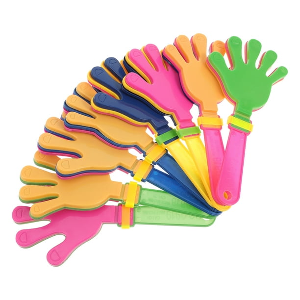 Colorful Large 7 Hand Clappers (12 Pack) Plastic. Noisemakers
