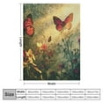 thumbnail image 4 of Autua Flowers Butterflies Sunbeam Lightweight Fleece Blanket All Seasons 40x50in, 4 of 6