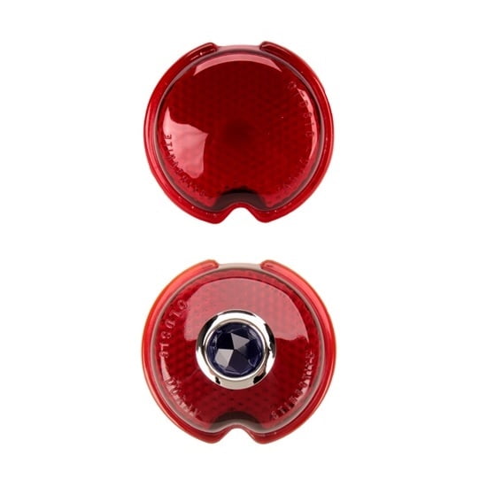1939 Chevy Glass Taillight Lens with Blue Dot, Pair