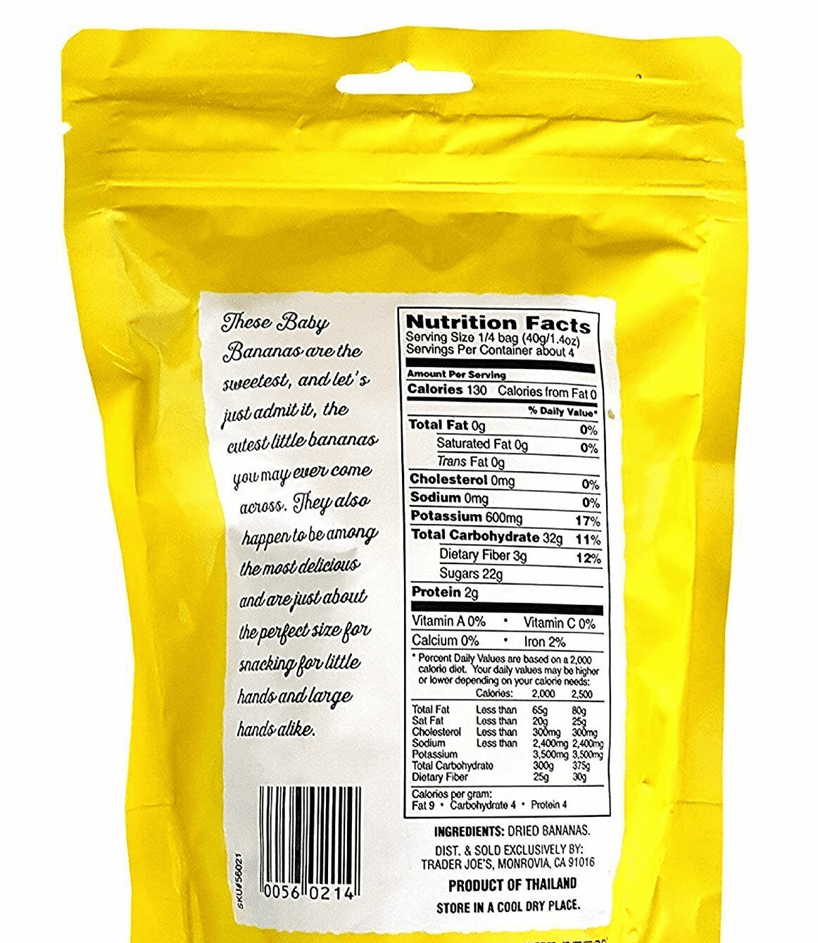 3 Packs Trader Joe’s Dried Baby Bananas, All Natural