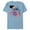 Ocean Blue, variant on Lilo & Stitch Bike Adventure - Short Sleeve Blended T-Shirt for Adults -Customized-Navy Heather