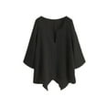 thumbnail image 2 of Plus Size Long Sleeve Top - Relaxed Fit Casual Style with Simple Plain Long Sleeves, 2 of 12