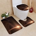 thumbnail image 1 of Juego de alfombras de baño de 3 piezas ABPHQTO Anillos del planeta Saturno Alfombra de baño Alfombra de contorno y tapa de inodoro, 1 of 2