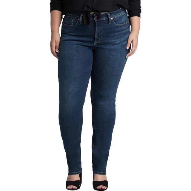 Silver Jeans Mujer Avery Straight Leg Jeans, Azul, 18 Silver Jeans Pierna recta