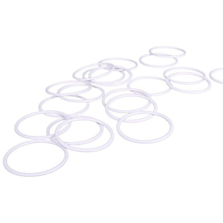 Porcelynne White Nylon Coated Metal Replacement Bra Strap Ring - 1
