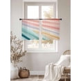 thumbnail image 3 of Abstract Line Texture Sheer Curtains 54 Inches Long 2 Panels Pink Blue Yellow Watercolor Modern Art Light Filtering Semi Sheer Window Curtains Drapes for Bedroom Living Room 52"x54", 3 of 7