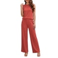 thumbnail image 4 of BUIGTTKLOP 2 Piece Lounge Sets for Women Sleeveless Tank Tops Wide Leg Pants Summer Outfit 2026 Casual Matching Track Sweat Suits, 4 of 6