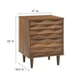 thumbnail image 6 of Modway Vespera 2-Drawer Nightstand in Walnut, 6 of 7