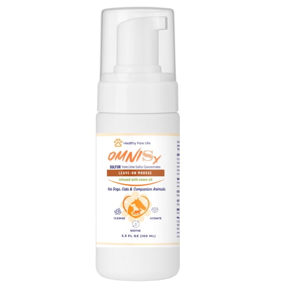 OMNISx Leave-On Mousse - Sulfur based Veterinary-Strength Formula for Itchy, Irritated, or Sensitive Skin