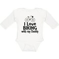 thumbnail image 3 of Inktastic I Love Biking with Daddy Boys or Girls Long Sleeve Baby Bodysuit, 3 of 5
